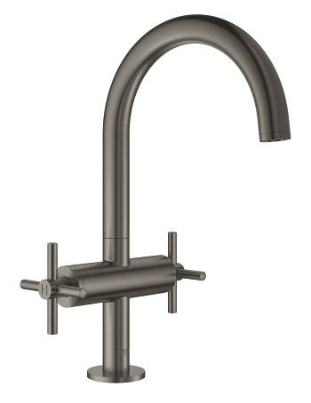 Bateria umywalkowa stojąca GROHE Atrio 2-uchwytowa 1-otworowa mosiężna brushed hard graphite  | 21019AL3