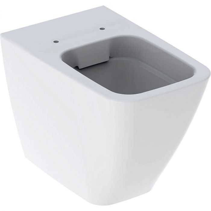 Miska WC ceramiczna stojąca przylegająca do ściany GEBERIT iCon Square lejowa Rimfree 35 x 56 cm biała  | 211910000