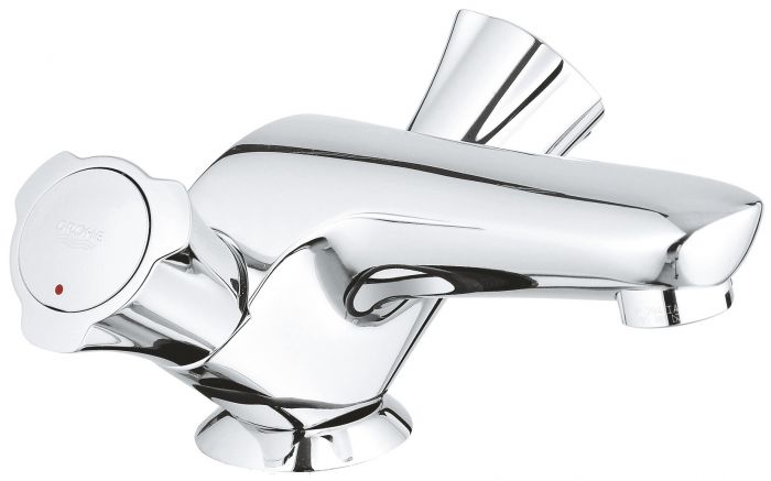 Bateria umywalkowa stojąca GROHE Costa L mosiężna DN 15 chrom z wylewką z perlatorem | 21390001