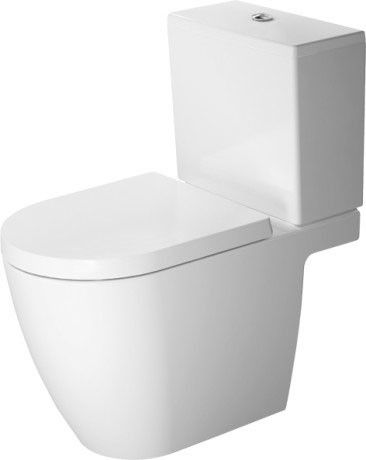 Miska WC ceramiczna stojąca z powłoką HygieneGlaze DURAVIT Me by Starck lejowa w komplecie mocowanie 37 x 65 cm biała  | 2172092000