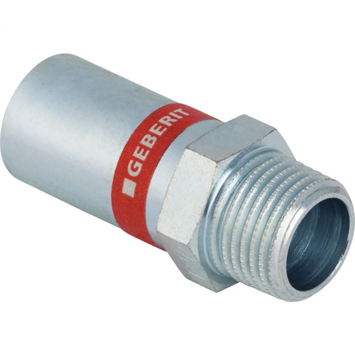 Złączka przejściowa stal niestopowa ocynk końcówka wsuwana 18 mm x 1/2" GZ Mapress C-Stahl