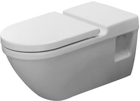 Miska toaletowa ceramiczna z powłoką WonderGliss DURAVIT Starck 3 Vital wisząca lejowa 37 x 70 cm biały alpin  | 22030900001