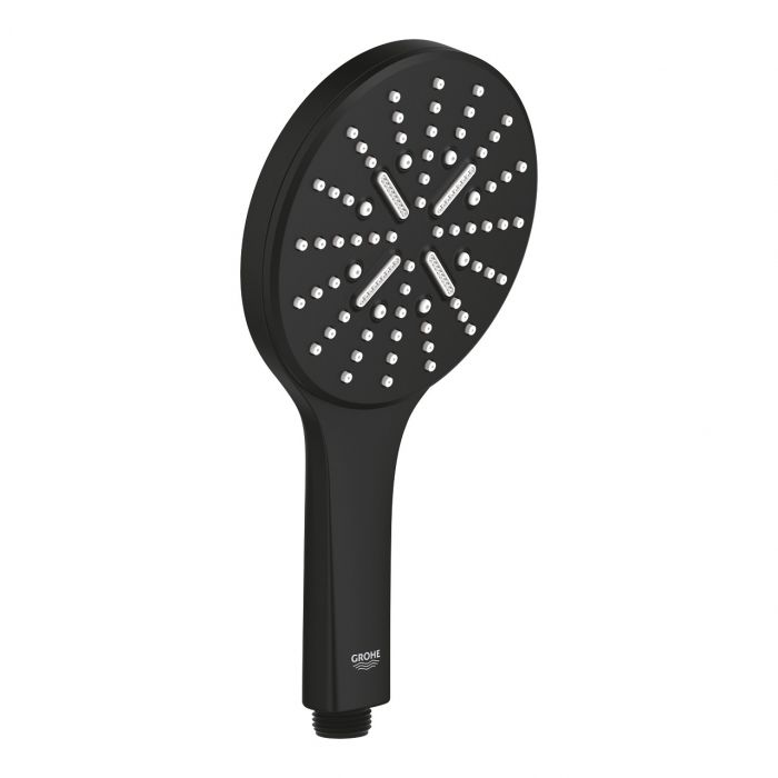 Prysznic ręczny 3-strumieniowy GROHE Rainshower SmartActive 130 phantom black | 22127KF0