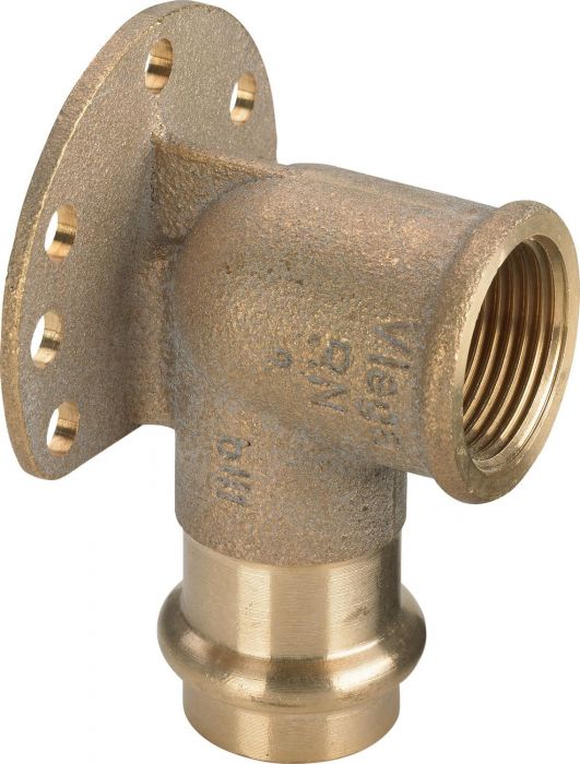 Kolano ze złączkami naściennymi z brązu GW 18 mm x 1/2" Sanpress 2225.5 LF