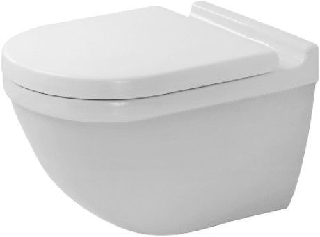 Miska toaletowa ceramiczna z powłoką WonderGliss DURAVIT Starck 3 wisząca lejowa 36 x 54 cm biały alpin | 22250900001