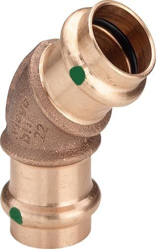 Łuk 45° z brązu 15 mm Sanpress 2226