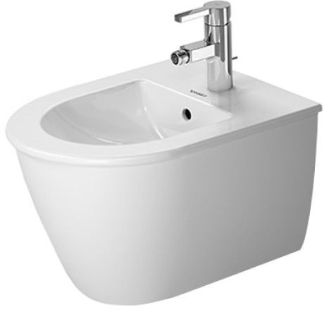 Bidet z powłoką WonderGliss DURAVIT Darling wiszący Compact mocowanie Durafix w komplecie 36 x 48.5 cm biały alpin | 22561500001