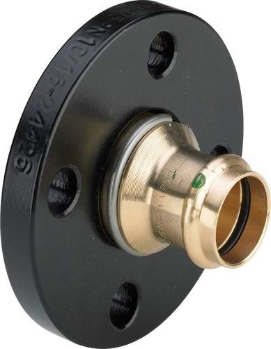 Przejście kołnierzowe z brązu przyłącze zaprasowywane DN 50 d54 mm Sanpress 2259.5 na 4 otwory PN10/16