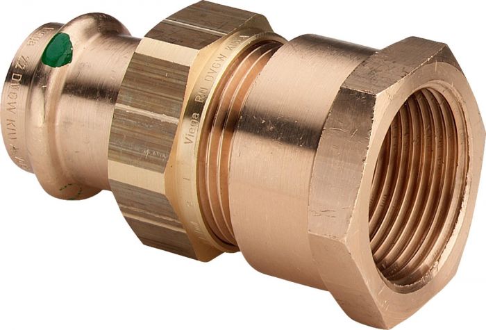 Dwuzłączka przejściowa z brązu GW 28 mm x 1 Sanpress 2262 uszczelnienie płaskie