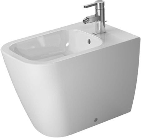 Happy D.2 bidet stojący z przelewem, z otworem z półką na baterię 365 x 630 mm biały