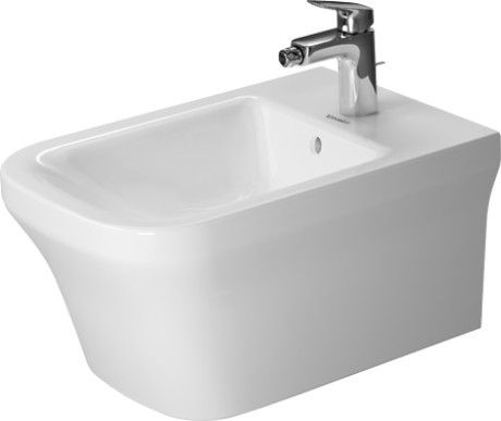 Bidet ceramiczny z powłoką WonderGliss DURAVIT P3 Comforts wiszący 38 x 57 cm biały alpin  | 22681500001