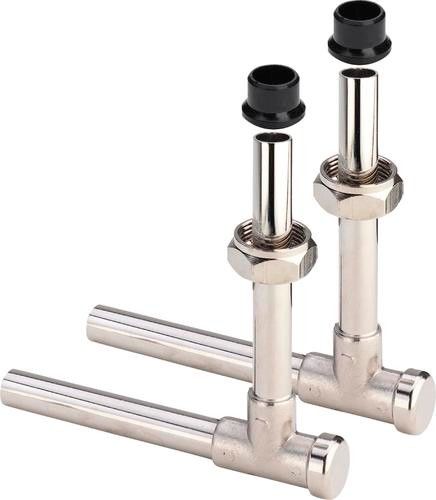 Zestaw przyłączeniowy do grzejnika kątowy Pexfit Pro 2272.5 z mosiądzu niklowanego d15 x 3/4" L=120 mm