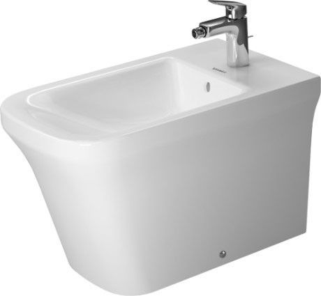 Bidet ceramiczny DURAVIT P3 Comforts stojący z mocowaniem w komplecie 38 x 65 cm biały alpin | 2273100000