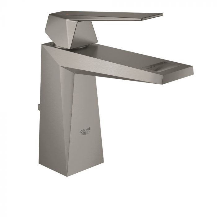 Bateria umywalkowa sztorcowa GROHE Allure Brilliant 1-uchwytowa 1-otworowa mosiężna brushed hard graphite | 23029AL0