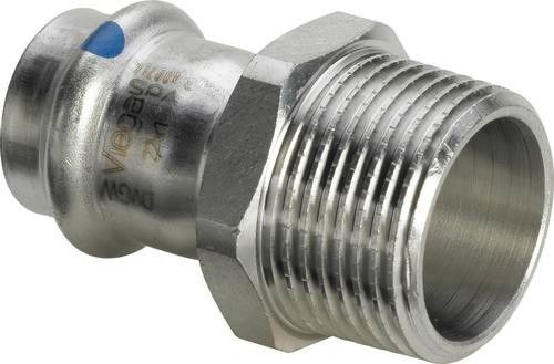 Złączka przejściowa z SC-Contur, labs-frei (odtłuszczone) ze stali nierdzewnej 54 mm x 2" GZ Sanpress Inox  2311LF