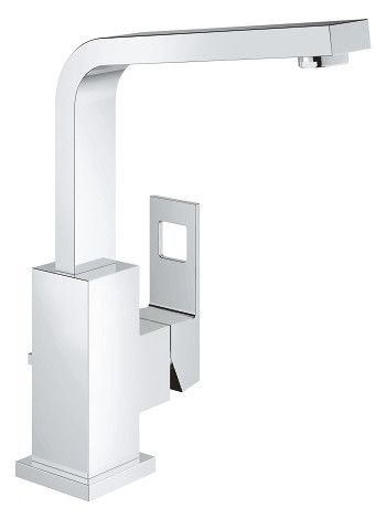Bateria umywalkowa stojąca GROHE Eurocube 1-uchwytowa 1-otworowa mosiężna DN 15 chrom z obrotową wylewką z ogranicznikiem obrotu | 2313500E