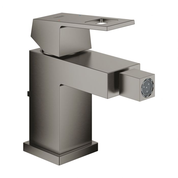 Bateria bidetowa stojąca GROHE Eurocube 1-uchwytowa 1-otworowa mosiężna DN 15 brushed hard graphite | 23138AL0
