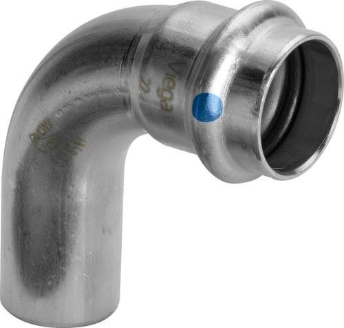 Łuk 90 st., labs-frei (odtłuszczone) ze stali nierdzewnej końcówka wsuwana 18 mm Sanpress Inox 2316.1LF
