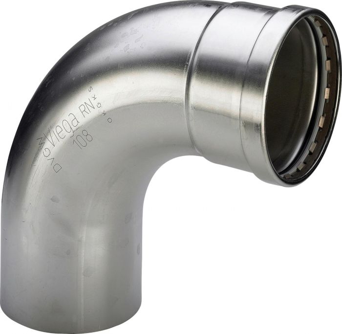 Łuk 90° ze stali nierdzewnej końcówka wsuwana 64 mm Sanpress Inox 2316.1XL