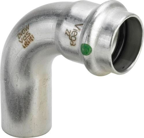 Łuk 90° ze stali nierdzewnej końcówka wsuwana 18 mm Sanpress Inox 2316.1