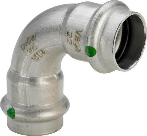 Łuk 90° ze stali nierdzewnej 18 mm Sanpress Inox 2316