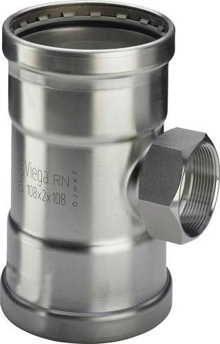 Trójnik z SC-Contur ze stali nierdzewnej przyłącza zaprasowywane 108 mm x 3/4" x 108 mm GW Sanpress Inox 2317.2XL