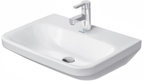 Umywalka ceramiczna DURAVIT DuraStyle Med z otworem bez przelewu z półką na baterię 600 x 440 x 170 mm biały alpin | 2324600000