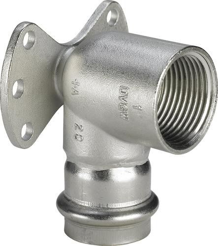 Kolano ze złączkami naściennymi ze stali nierdzewnej 28 mm x 3/4" GW Sanpress Inox 2325.5