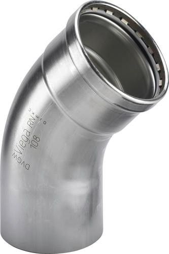 Łuk 45° ze stali nie korodującej 64 mm Sanpress Inox 2326.1XL