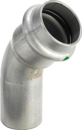 Łuk 45° ze stali nierdzewnej końcówka wsuwana 22 mm Sanpress Inox 2326.1