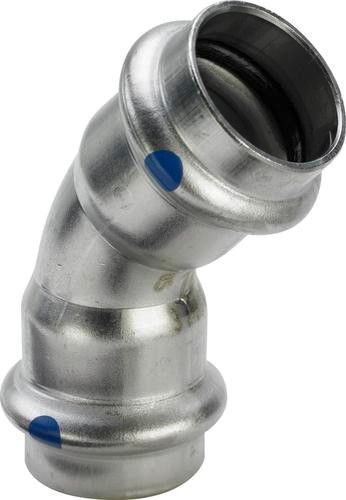 Łuk 45°z SC-Contur, labs-frei (odtłuszczone) ze stali nierdzewnej 35 mm Sanpress Inox 2326LF