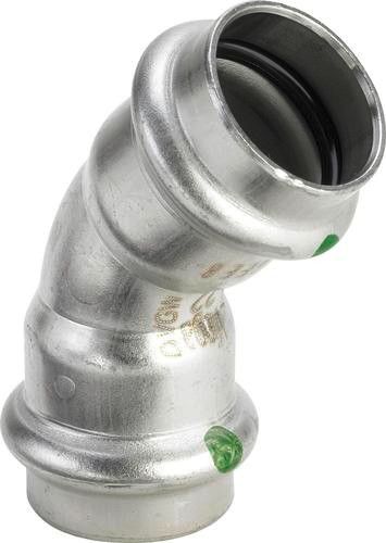 Łuk 45°z SC-Contur, labs-frei (odtłuszczone) ze stali nierdzewnej 28 mm Sanpress Inox 2326LF