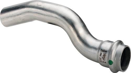 Łuk obejściowy, końcówka wsuwana ze stali nierdzewnej 22 mm Sanpress Inox 2327