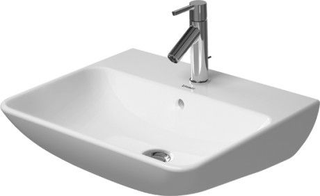 Umywalka DURAVIT Me by Starck ścienna z otworem z przelewem 550 x 440 mm biały alpin z powłoką WonderGliss | 23355500001