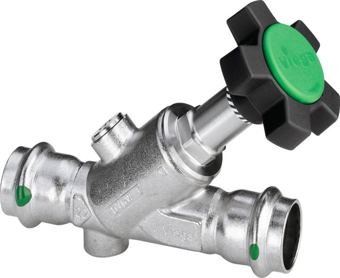 Zawór odcinający skośny ze stali nierdzewnej 35 mm DN 32 Sanpress Inox 2337 Easytop