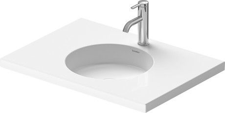 Umywalka DURAVIT Cape Cod meblowa z półką na baterię trójkątny z otworem bez przelewu 700 x 500 mm biały alpin | 2339700000