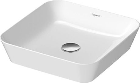 Umywalka DURAVIT Cape Cod nablatowa kwadratowy bez otworu bez przelewu 430 x 430 x 160 mm biały alpin z powłoką WonderGliss | 23404300001