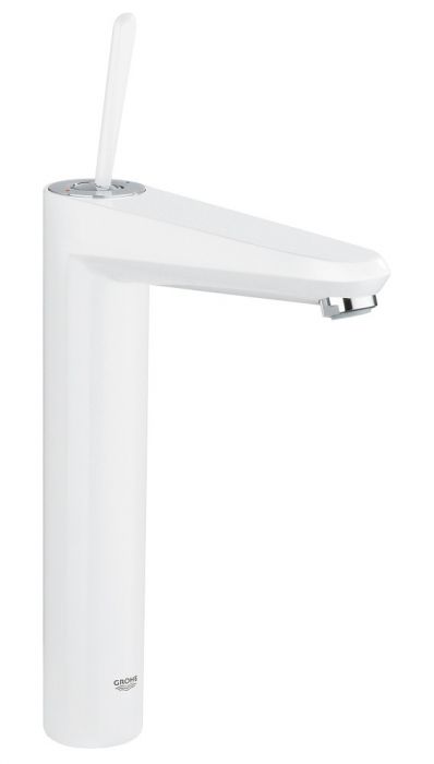 Bateria umywalkowa sztorcowa wysoka GROHE Eurodisc Joy 1-uchwytowa 1-otworowa mosiężna DN 15 moon white/chrom  | 23428LS0