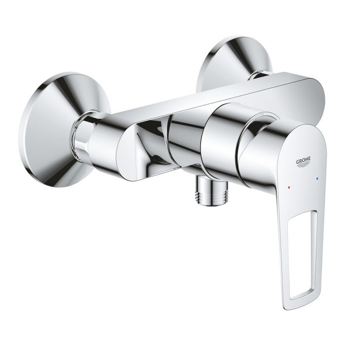 Bateria prysznicowa ścienna GROHE BauLoop 1-uchwytowa 2-otworowa chrom | 23633001