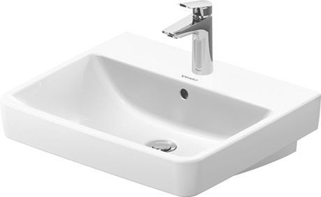 Umywalka DURAVIT DuraStyle Basic meblowa z otworem z przelewem z półką na baterię 550 x 460 mm biały alpin | 23755500002