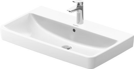 Umywalka DURAVIT DuraStyle Basic meblowa z otworem z przelewem z półką na baterię 800 x 460 mm biały alpin | 23758000002