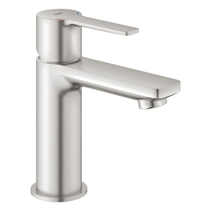 Bateria umywalkowa stojąca GROHE Lineare 1-uchwytowa 1-otworowa mosiężna DN 15 stal nierdzewna | 23791DC1