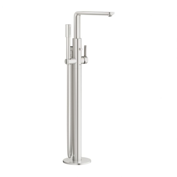 Bateria wannowa wolnostojąca GROHE Lineare 1-uchwytowa 1-otworowa stal nierdzewna z obrotową wylewką | 23792DC1