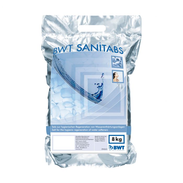 Sól do regeneracji i dezynfekcji złoża w tabletkach SANITABS opakowanie 8 kg