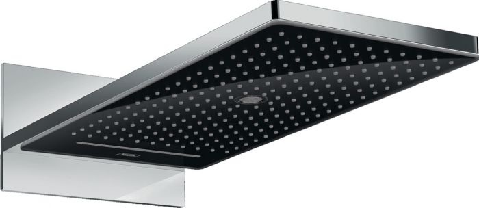 Deszczownica prostokątny ścienna 580x260 mm HANSGROHE Rainmaker Select 3 strumienie czarna/chrom | 24001600