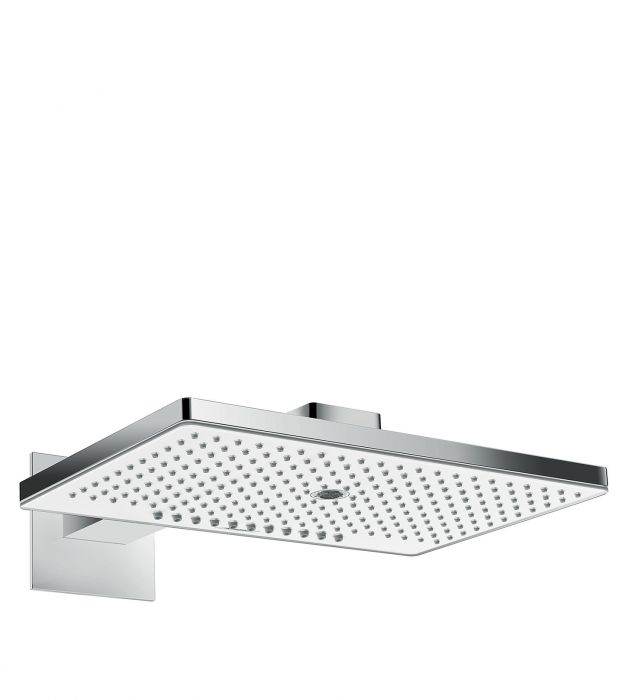 Głowica prysznicowa prostokątny głowica 460 x 300 mm HANSGROHE Rainmaker Select 460 3jet 3 strumienia: Rain, RainStream, Mono biała/chrom  | 24007400