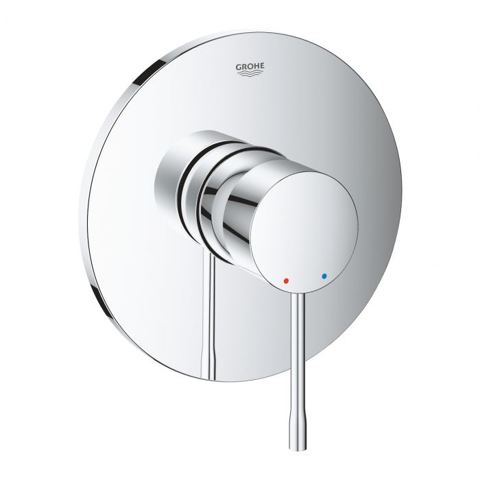 Essence element natynkowy do skompletowania z GROHE Rapido SmartBox 35600000 1-uchwytowa 1-otworowa do obsługi jednego wyjścia wody d158 chrom z głowicą ceramiczną SilkMove 46 mm, Long-Life Shine, QuickFix