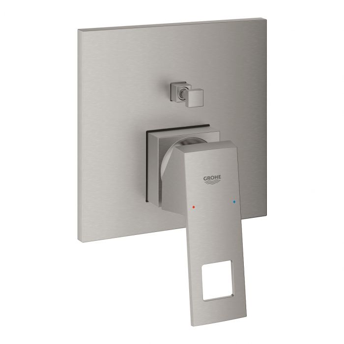 Element natynkowy do montażu gotowego z Rapido SmartBox 35600000/35604000 GROHE Eurocube 1-uchwytowa do baterii wannowej podtynkowej stal nierdzewna | 24062DC0