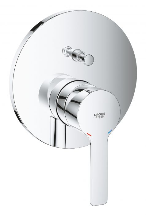Element natynkowy do montażu gotowego z Rapido SmartBox 35600000 GROHE Lineare 1-uchwytowa do baterii wannowej podtynkowej chrom | 24064001