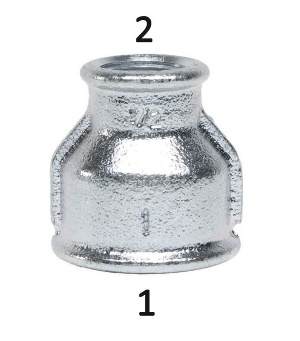 Mufa gwintowana redukcyjna żeliwna ocynk GW 2 1/2" x 1 1/4"